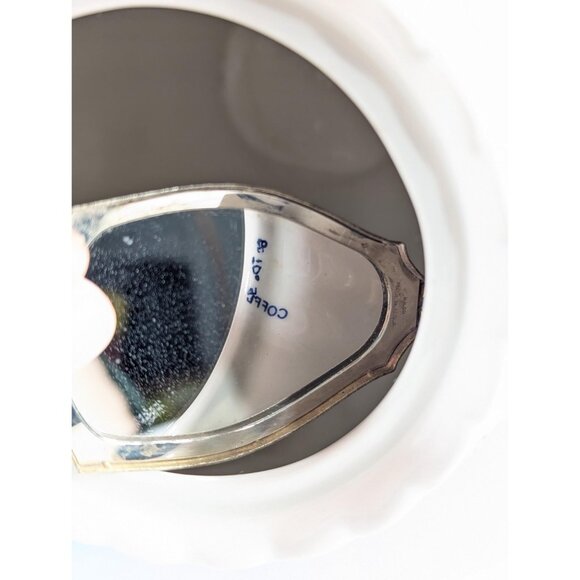 AS-IS vintage Johnson Bros Blue Nordic English 6 cup coffee pot, large tea pot - Picture 8 of 10